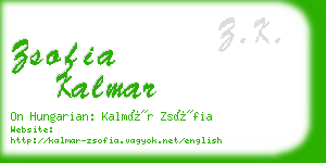 zsofia kalmar business card